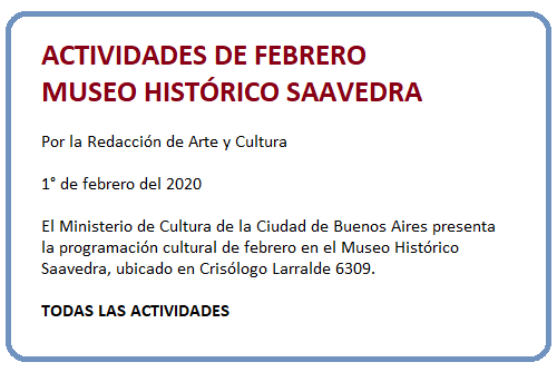 ACTIVIDADES SAAVEDRA